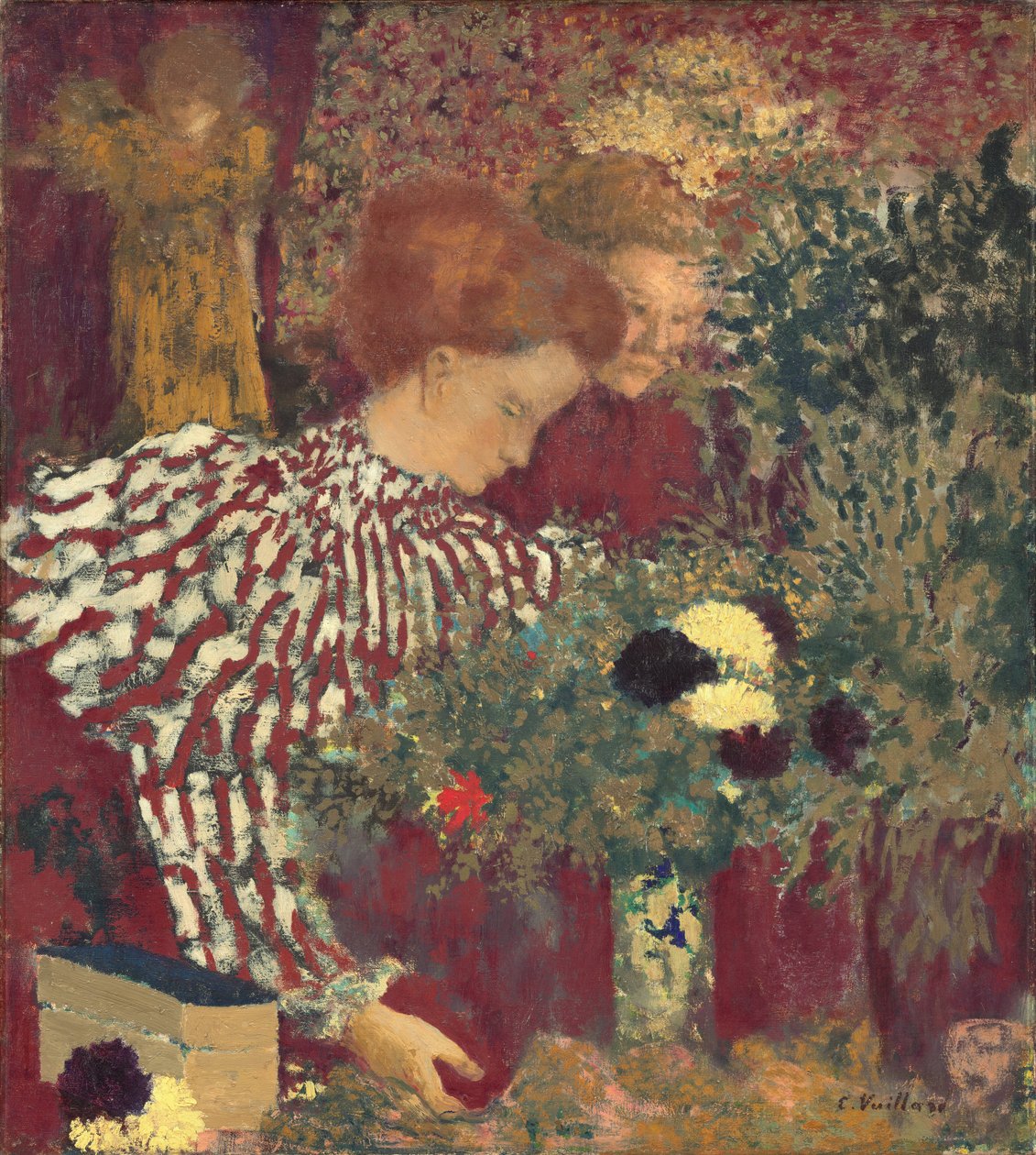 Çizgili Elbiseli Kadın, 1895. by Edouard Vuillard