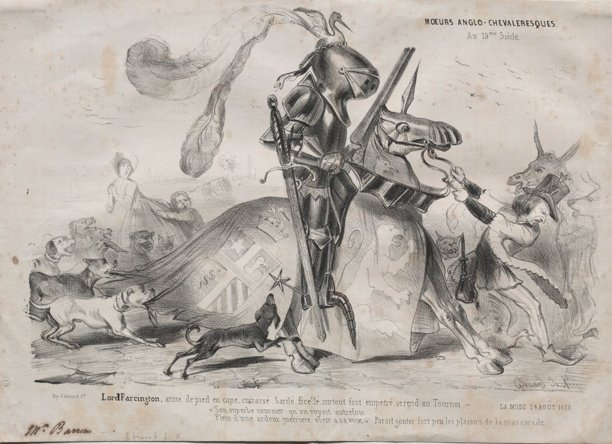 İngiliz-Şövalye Davranışları, 1839. by Edouard de N___