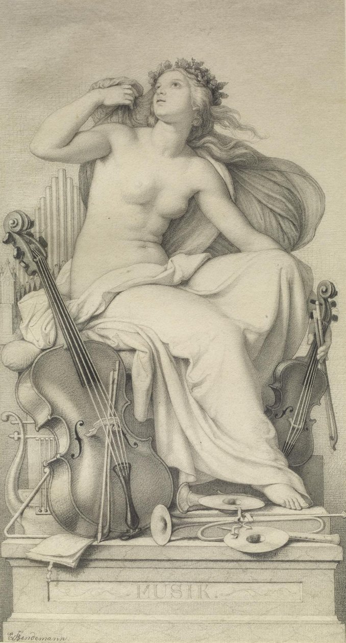 Alegorik Müzik Figürü by Eduard Bendemann