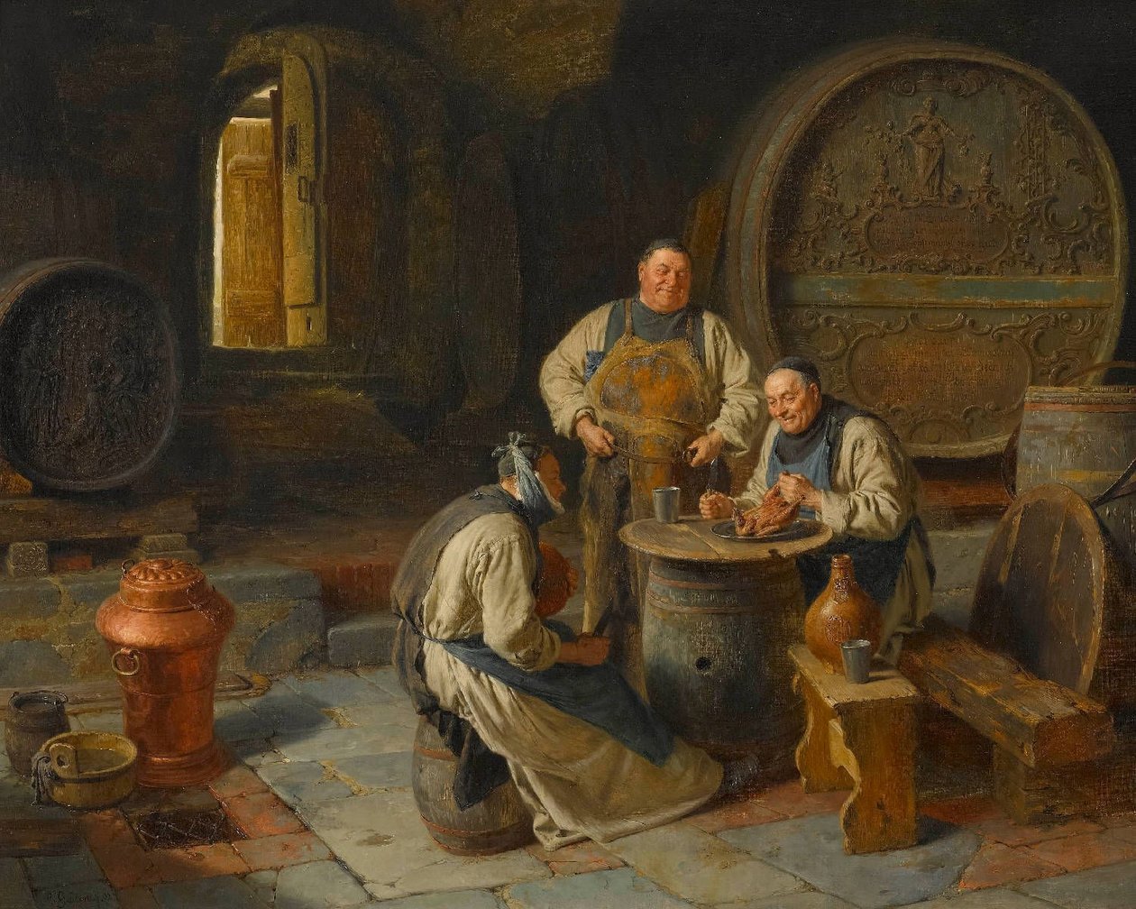 Backhandln by Eduard von Grutzner