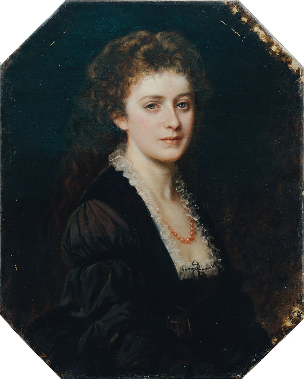 bir bayanın portresi by Eduard Ritter von Engerth