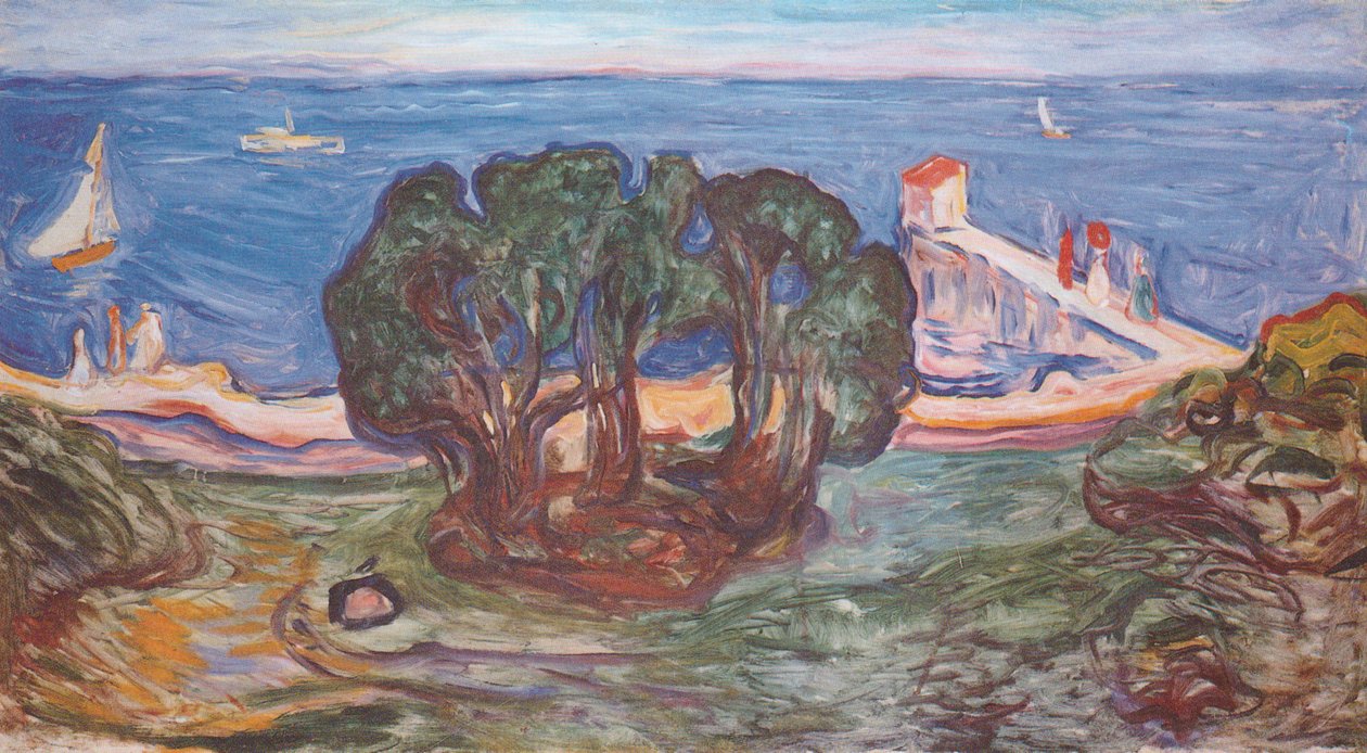 Deniz kenarındaki ağaçlar by Edvard Munch