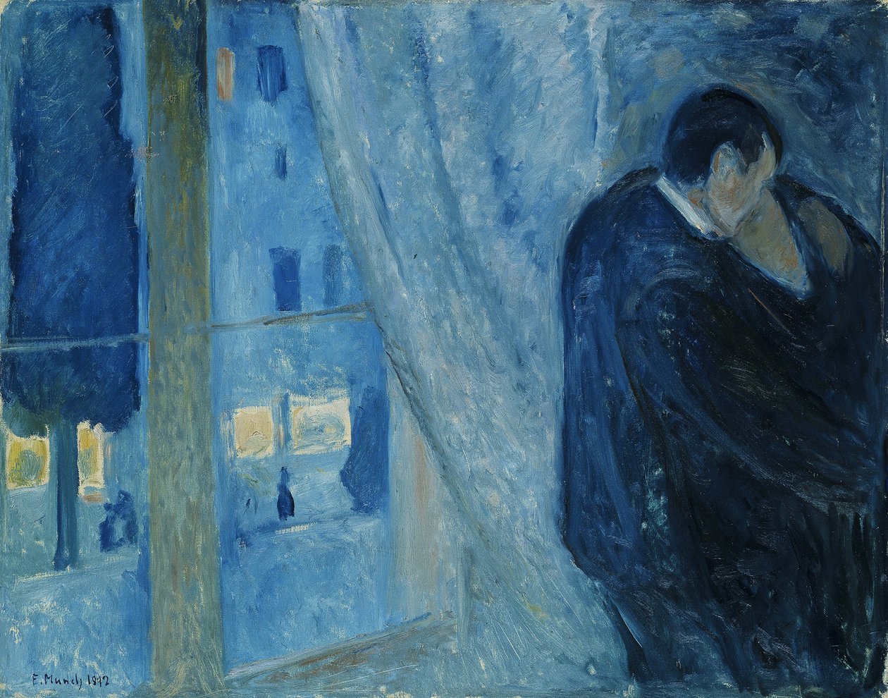 Pencerenin yanında öp by Edvard Munch