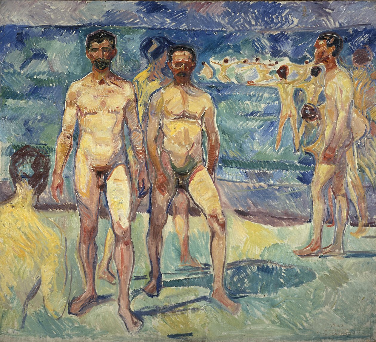 banyo erkekler by Edvard Munch