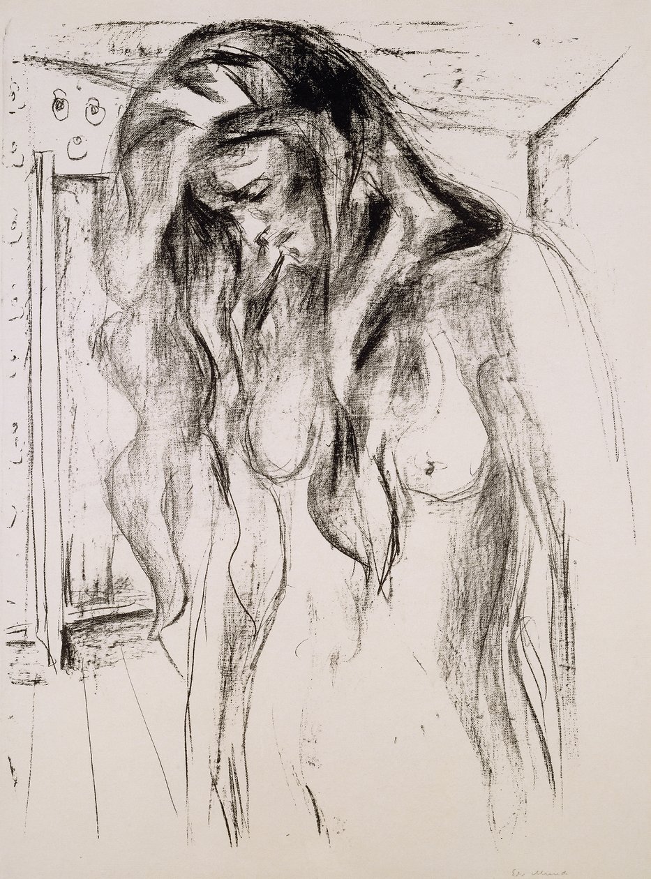 ağlayan kız; ağlayan kız by Edvard Munch