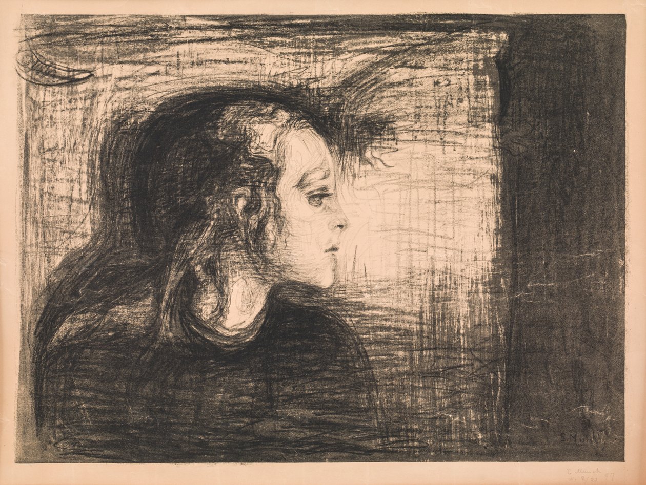 hasta kız by Edvard Munch