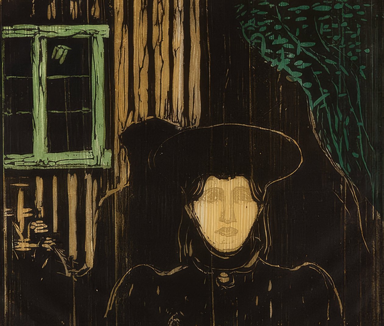 Ay ışığı. 1896 by Edvard Munch