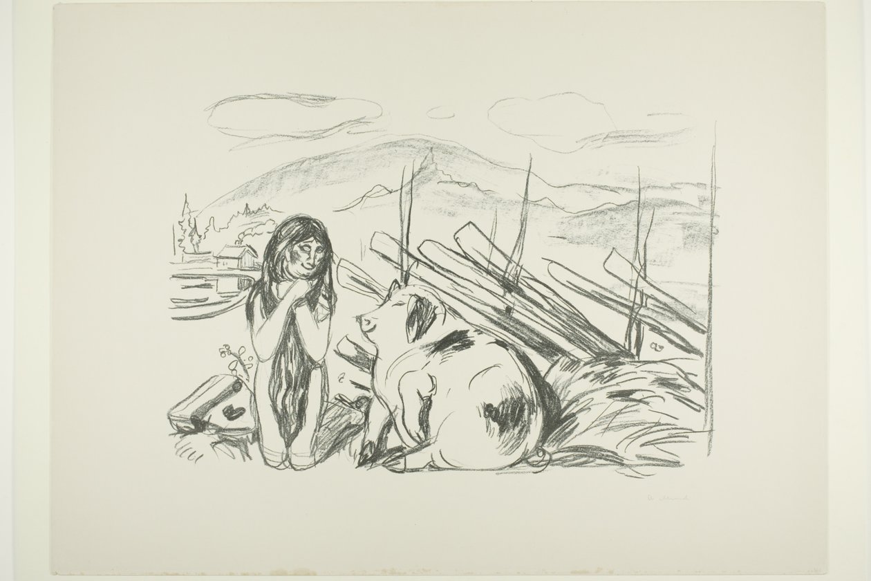 Omega ve Domuz by Edvard Munch