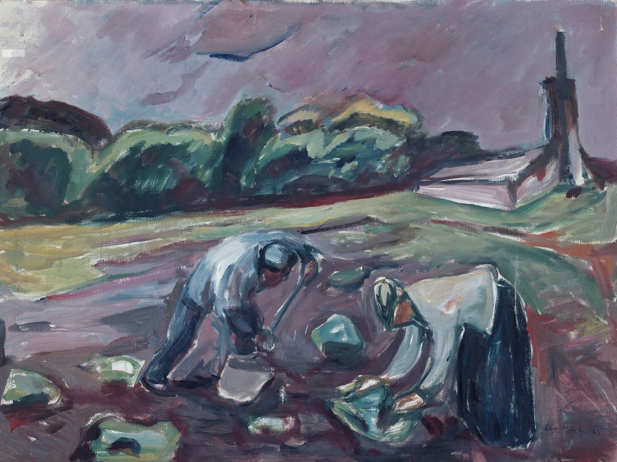 patates toplamak by Edvard Munch