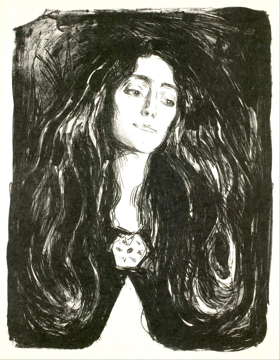 Broş. Eva Mudocci by Edvard Munch