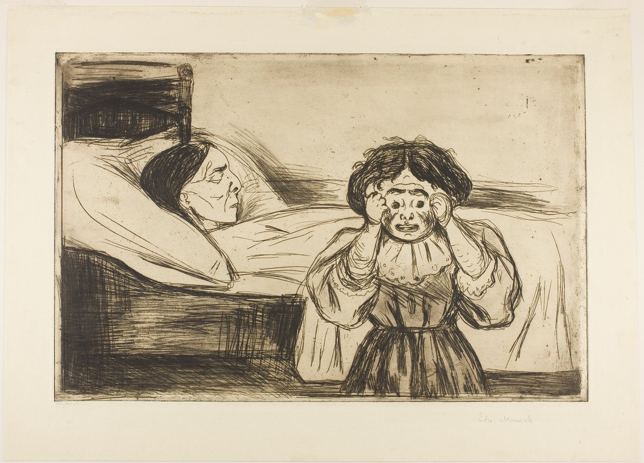 Ölü Anne ve Çocuğu by Edvard Munch