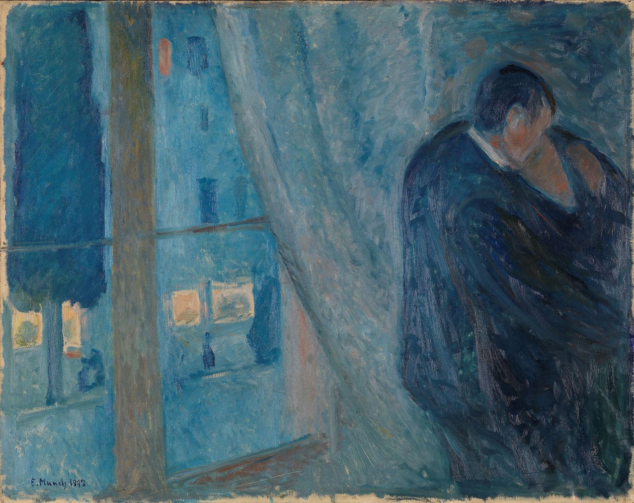 Öpücük, 1892. by Edvard Munch