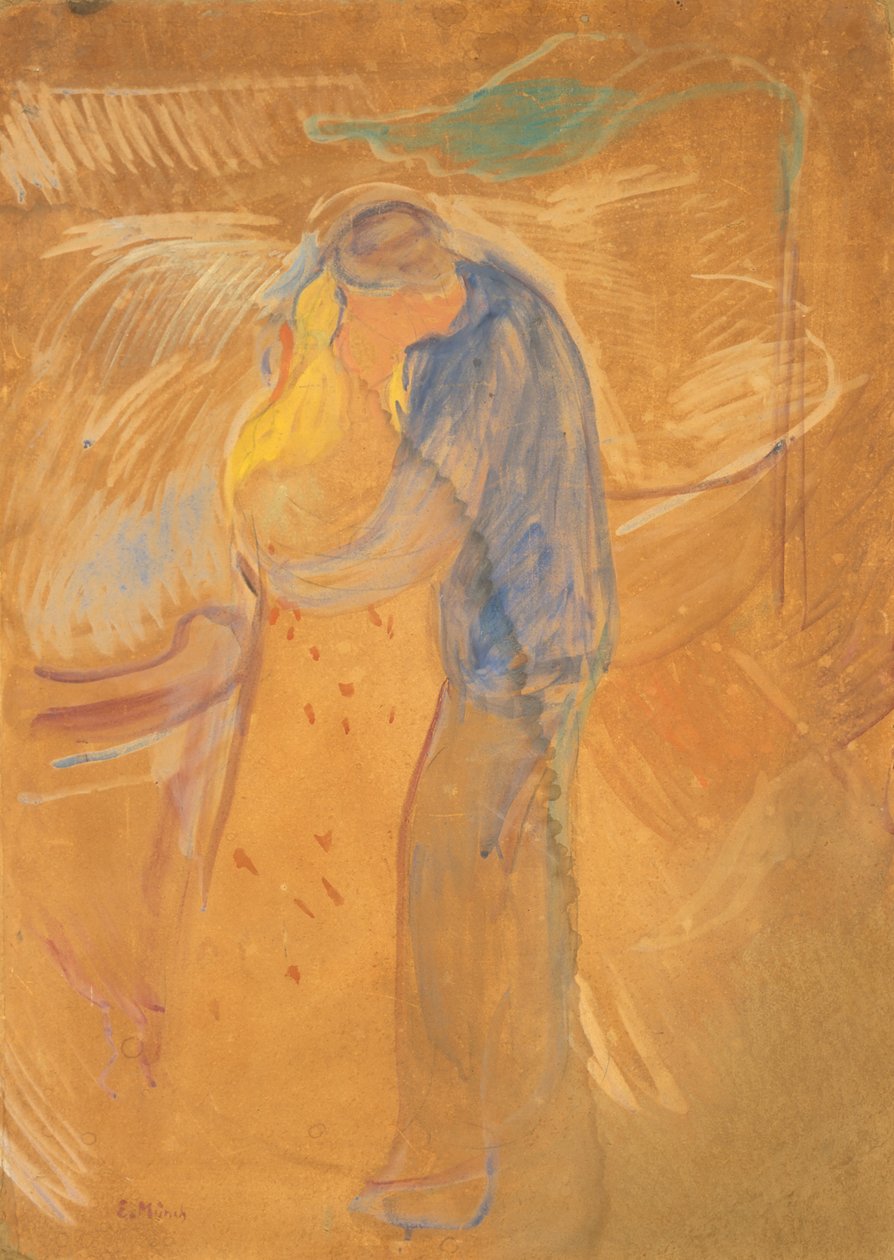 Öpücük, 1906-1907. by Edvard Munch