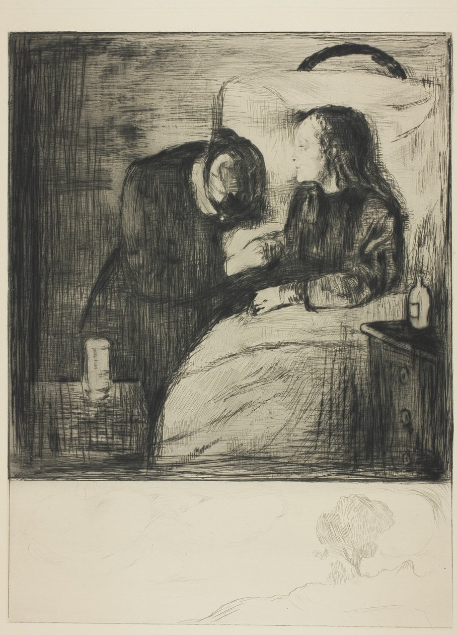 hasta çocuk by Edvard Munch