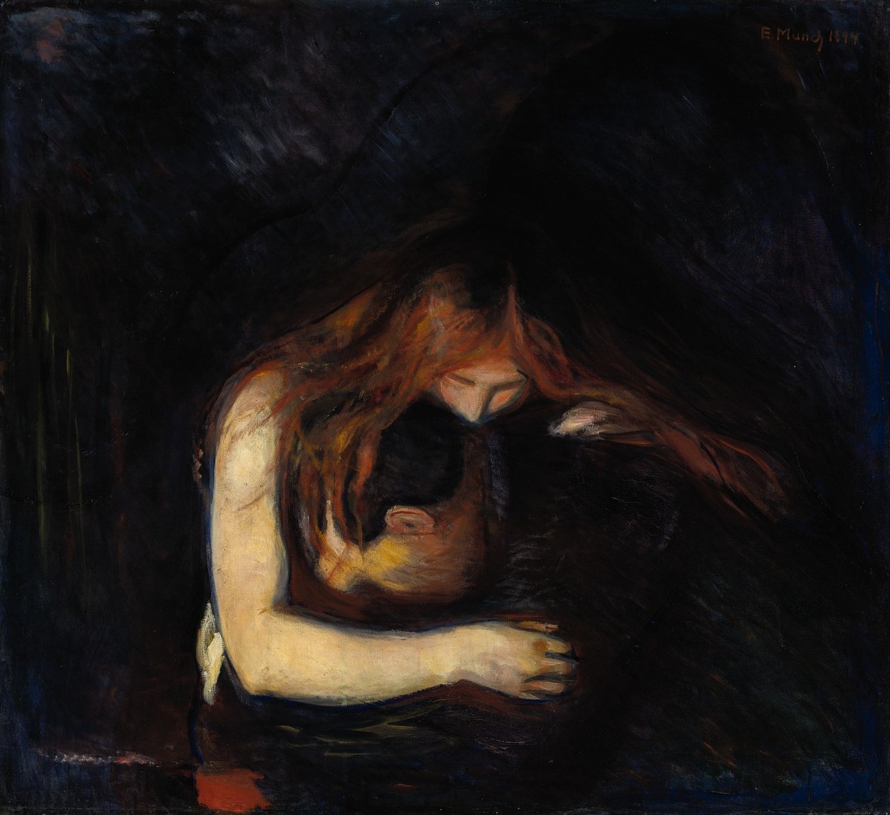 Vampir Aşkı ve Acı, 1894 by Edvard Munch
