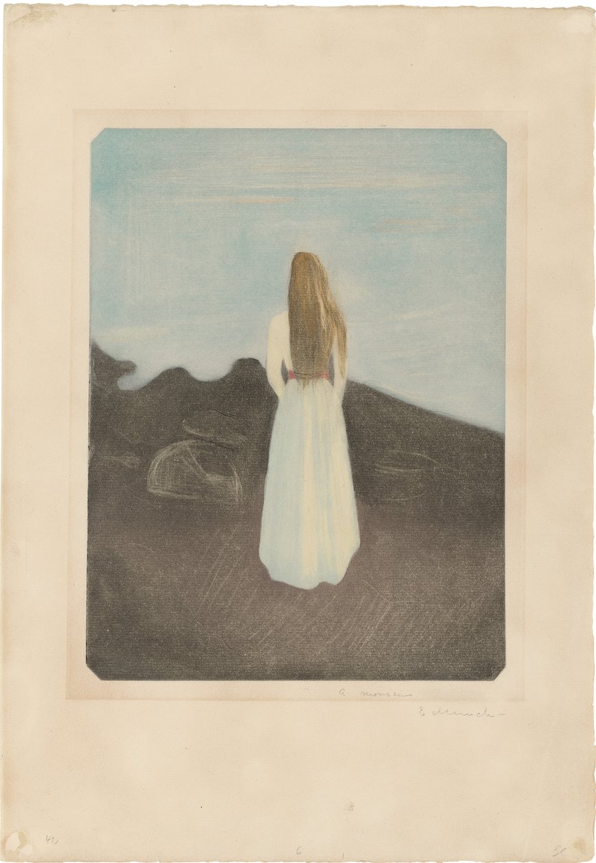 Sahilde genç kadın by Edvard Munch