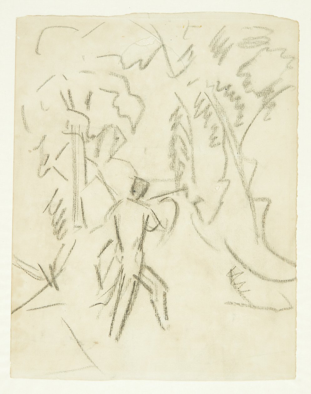 Faun ve Perisi resminin taslağı by Edvard Weie