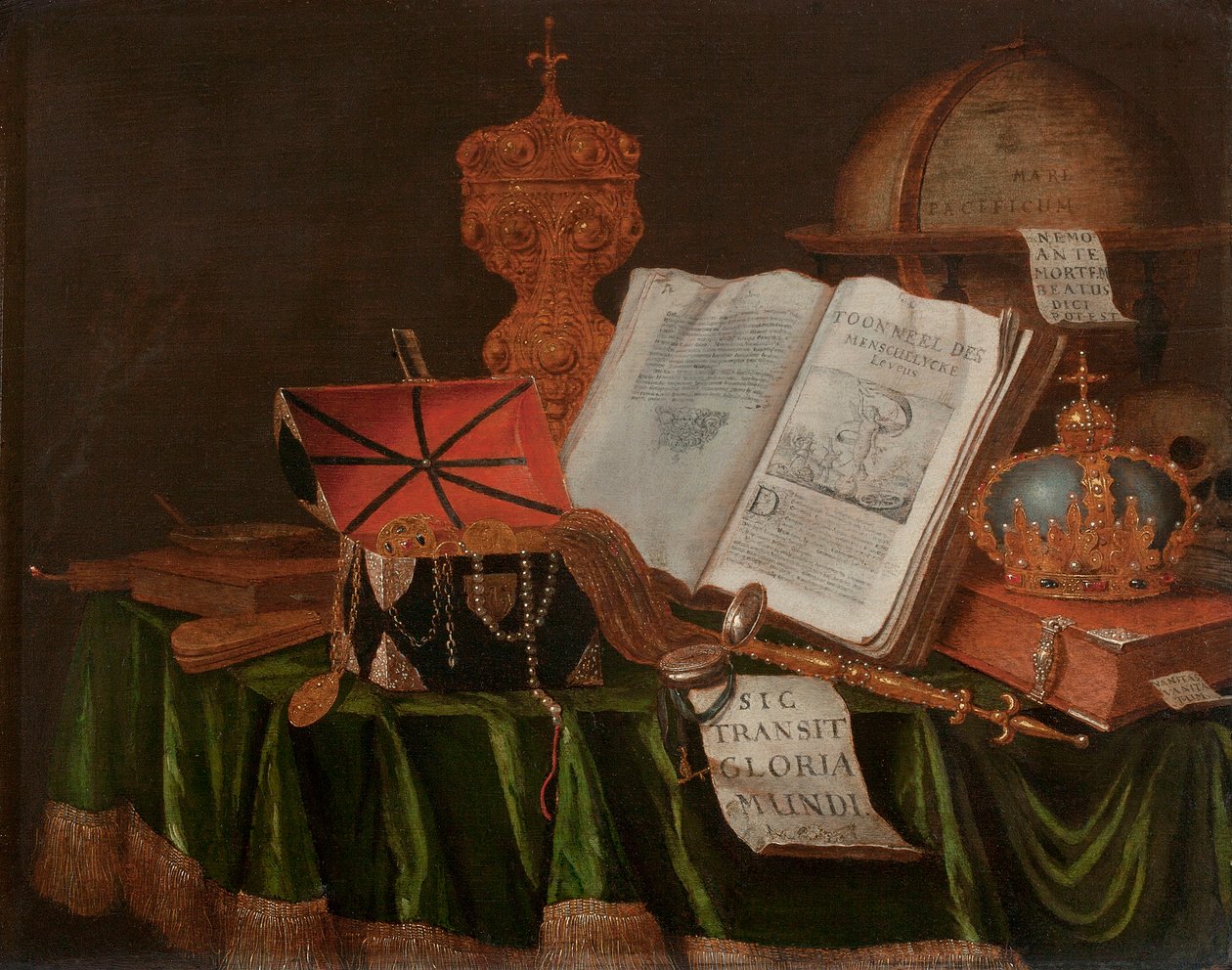 Bir Vanitas Natürmort by Edwaert Colyer or Collier