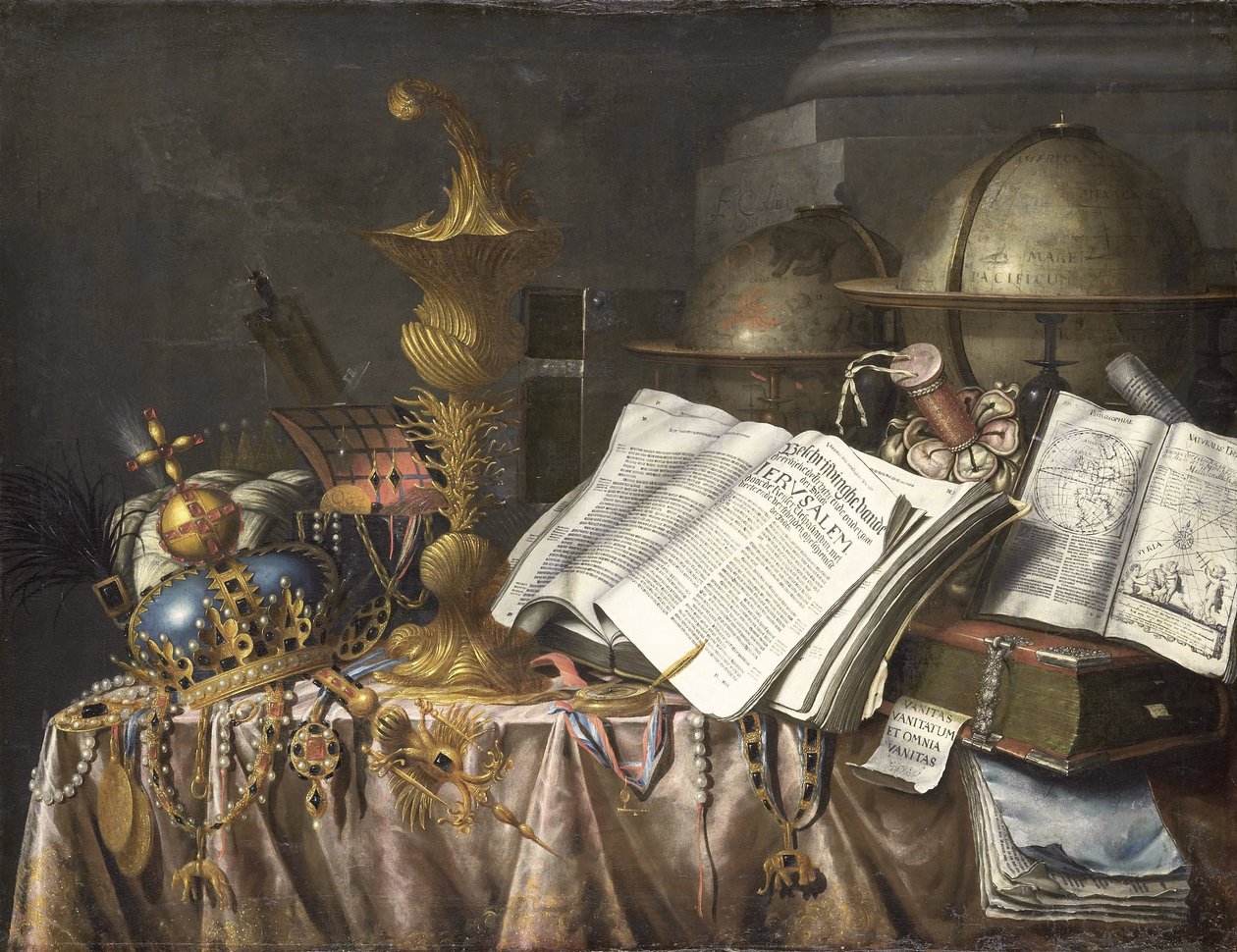 Natürmort Vanitas by Edwaert Collier