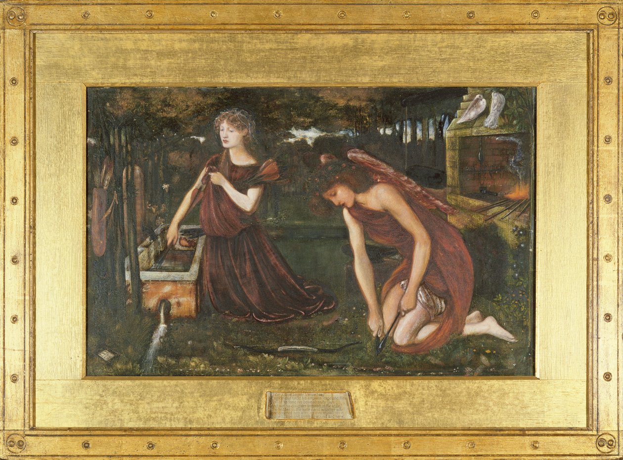 Cupid's Forge (kağıt üzerinde wc ve gövde rengi) (ayrıca bkz. 430973) by Edward Burne Jones