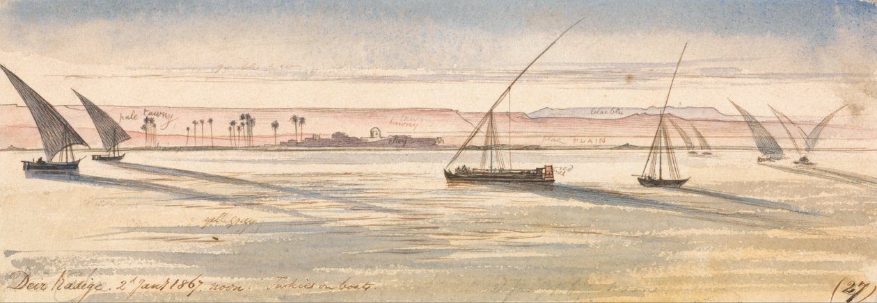 Deyr ormanları, öğlen., Ocak ೨, ೧೮೬೭ (೨೭) by Edward Lear