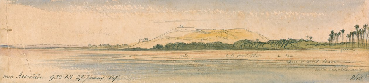 Assouan yakınlarında by Edward Lear