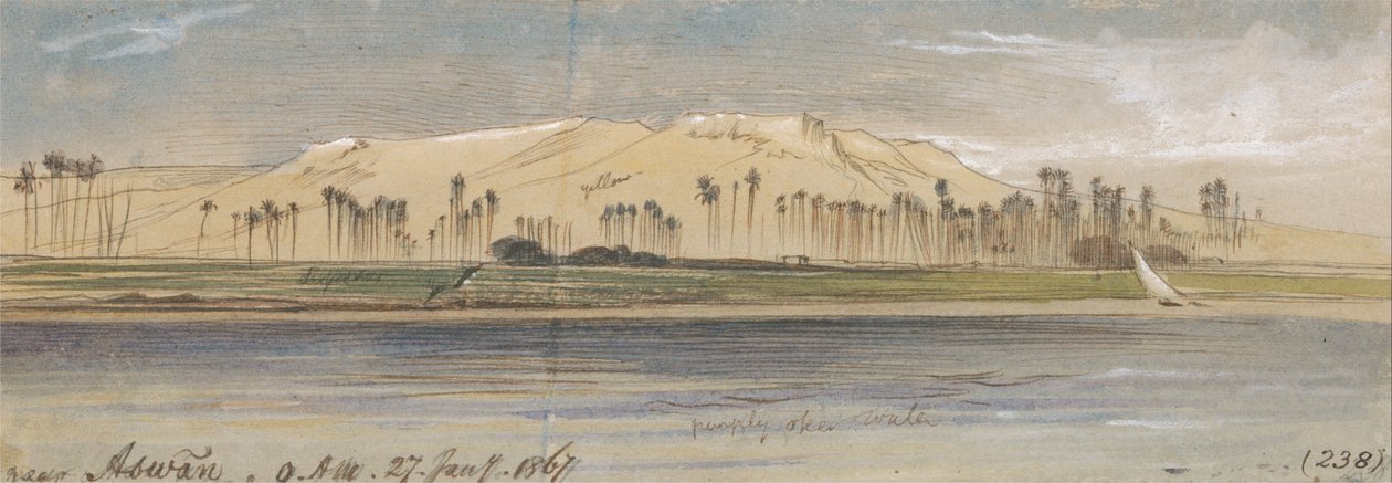 Asvan yakınlarında by Edward Lear