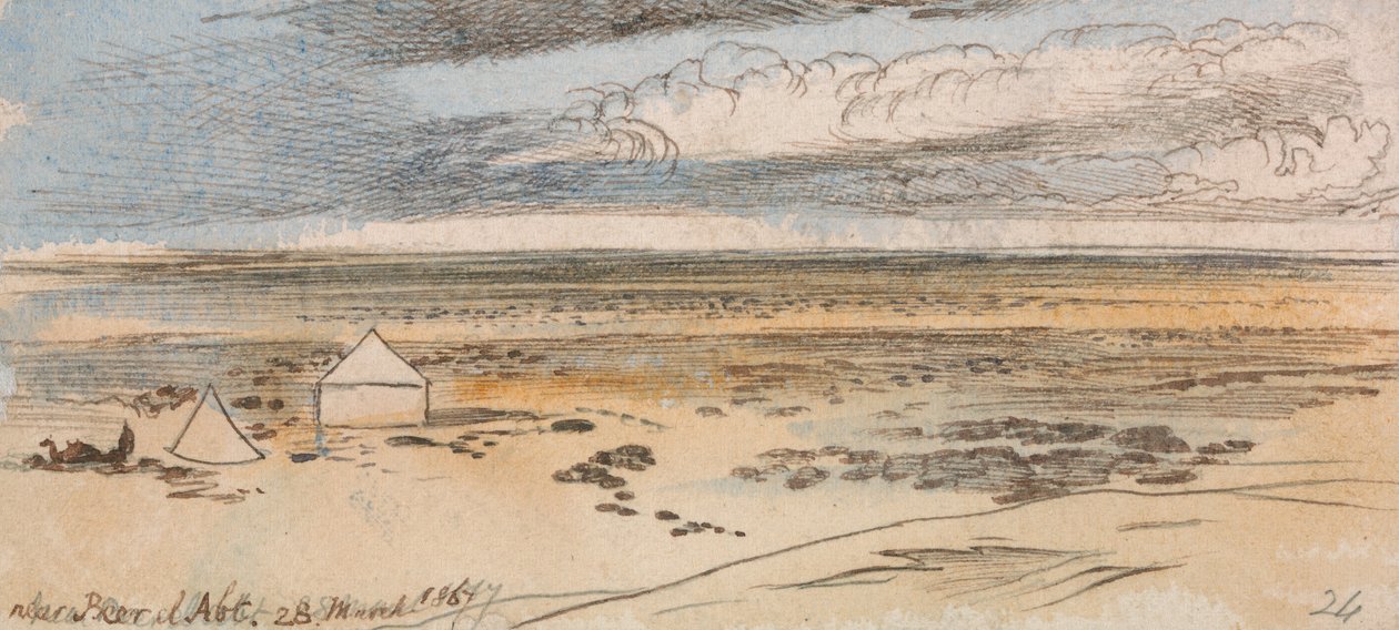 Beer El Abt yakınında by Edward Lear