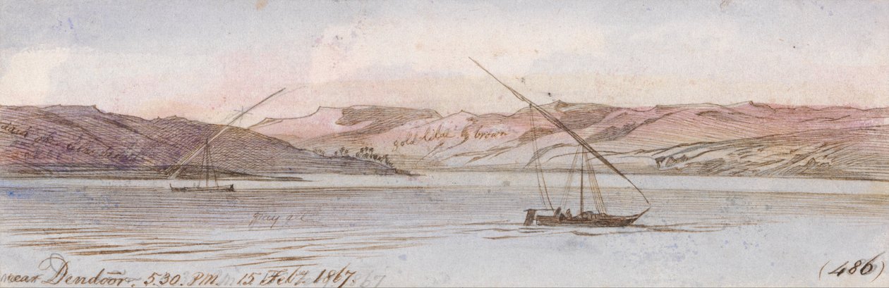 Dendur yakınlarında by Edward Lear