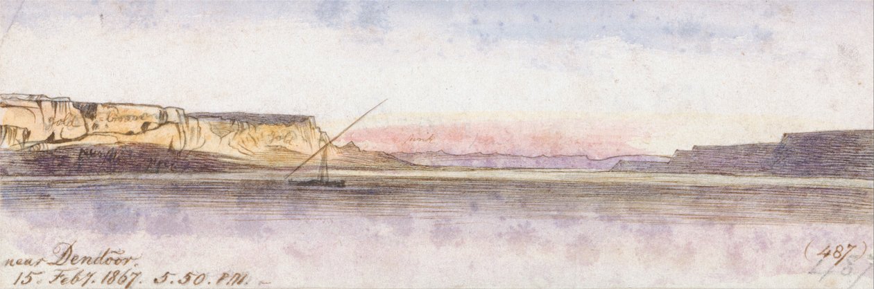 Dendur yakınlarında by Edward Lear