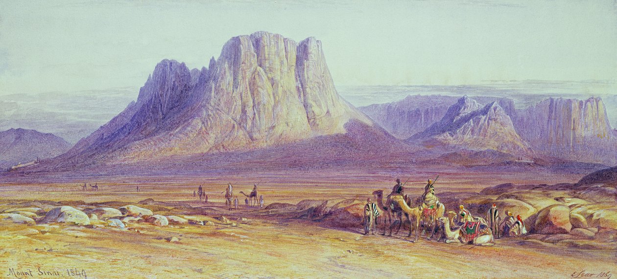 Deve Treni, Condessi, Sina Dağı, 1848 by Edward Lear