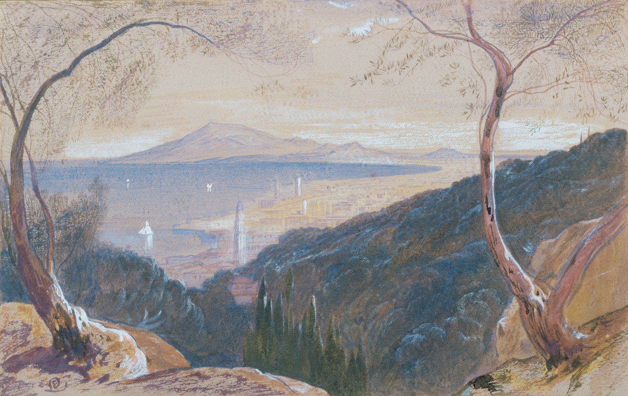 Zante Adası, Yunanistan (wc ve bodycolor) by Edward Lear