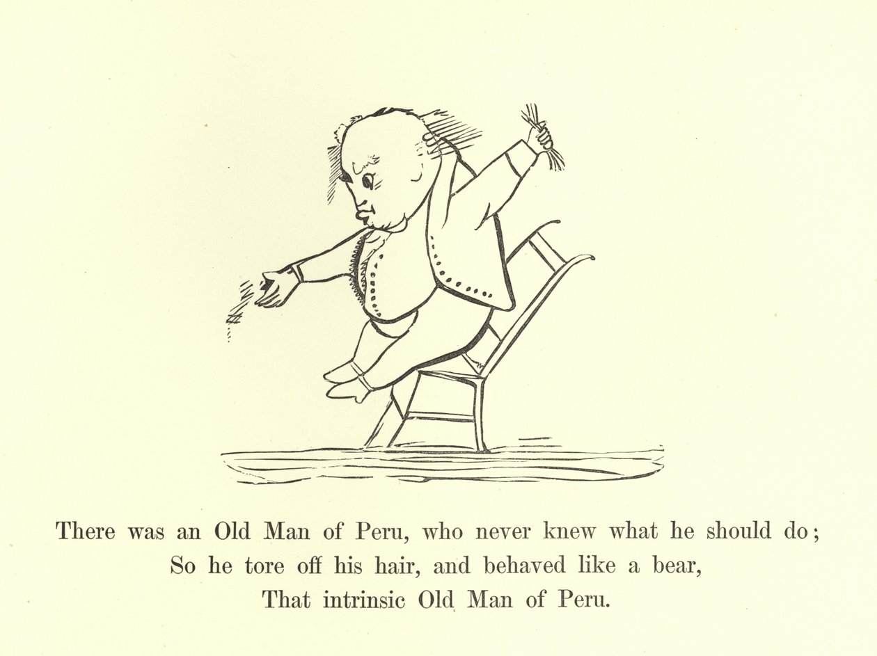 Ne yapması gerektiğini asla bilmeyen Perulu Yaşlı bir Adam vardı. by Edward Lear