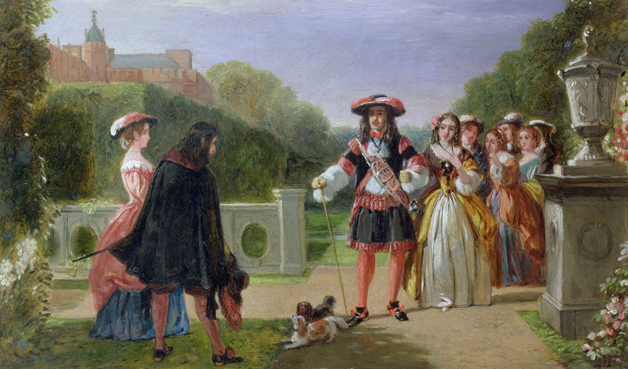 King Charles II (1630-85) and Nell Gwynne (1650-87)  by Edward Matthew Ward