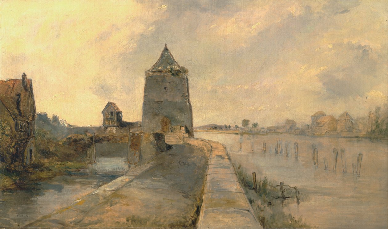 The Rhine at Constance Konstanz-am-Rhein  by Rev. Edward Thomas Daniell