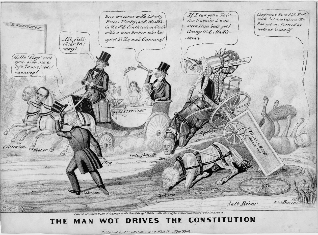 Adam wot, J Childs, New York, 1844 tarafından yayınlanan anayasayı yönetiyor by Edward Williams Clay