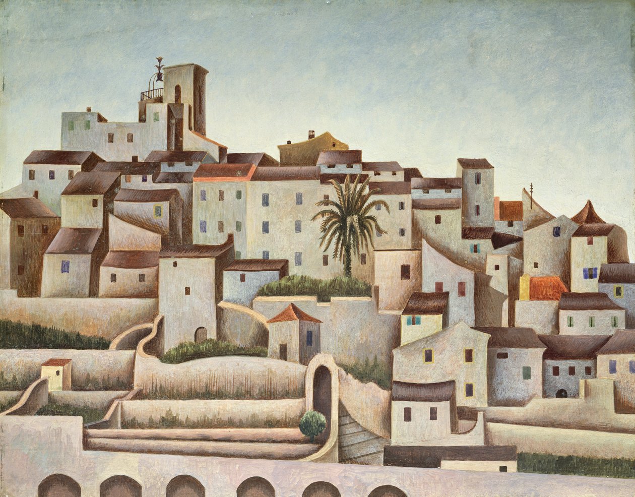 Biot, c.1925 (tuval üzerine yağlı boya) by Edward Alexander Wadsworth