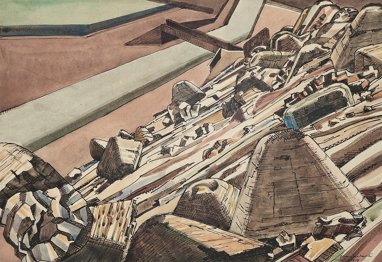 Pota Cüruf Yuvarlak Meşe II by Edward Alexander Wadsworth