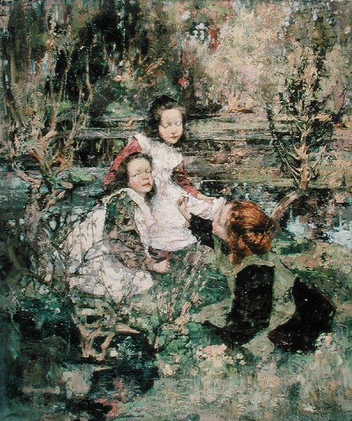çuha çiçeği toplama by Edward Atkinson Hornel