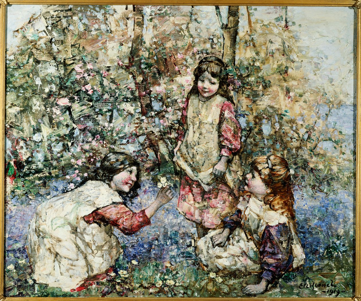 çuha çiçeği toplama by Edward Atkinson Hornel