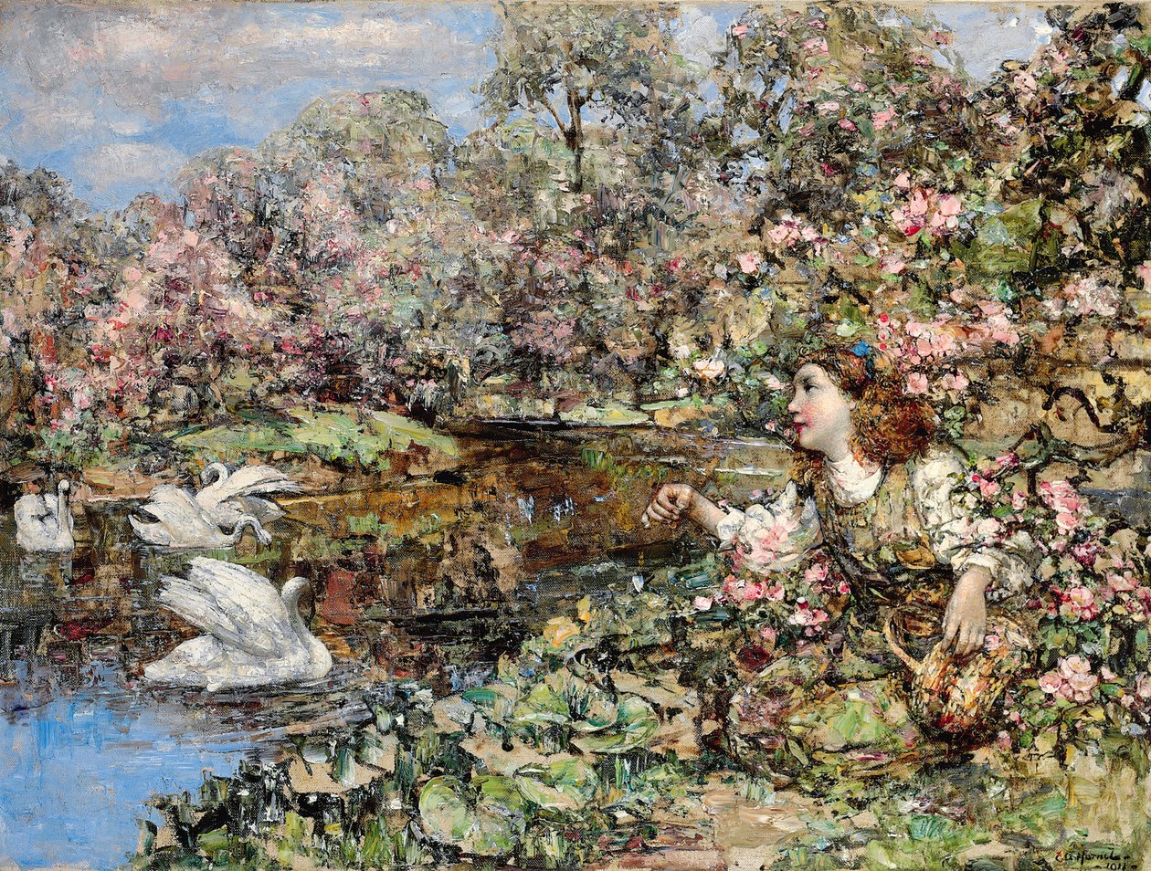 Kuğu Göleti by Edward Atkinson Hornel