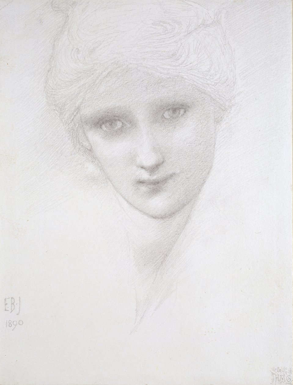 Bir Kadının Başı, 1890 by Edward Burne Jones