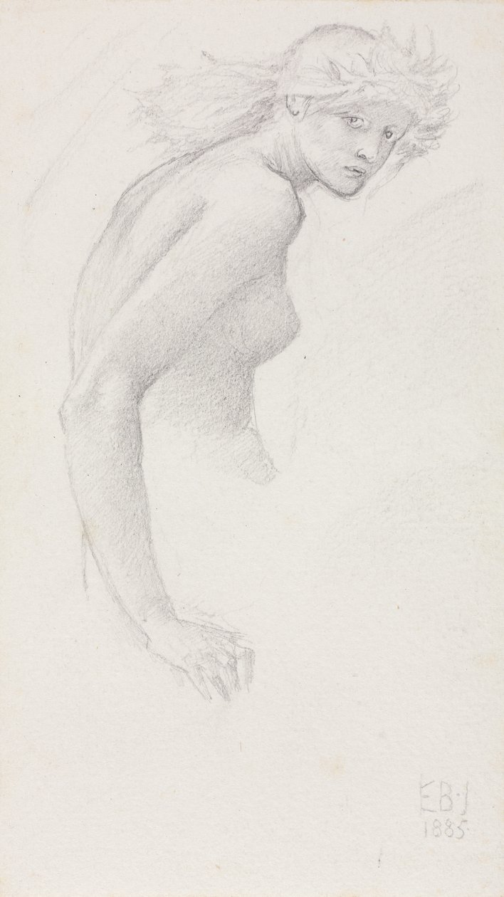 Kadın Figürü Çalışması by Edward Burne Jones