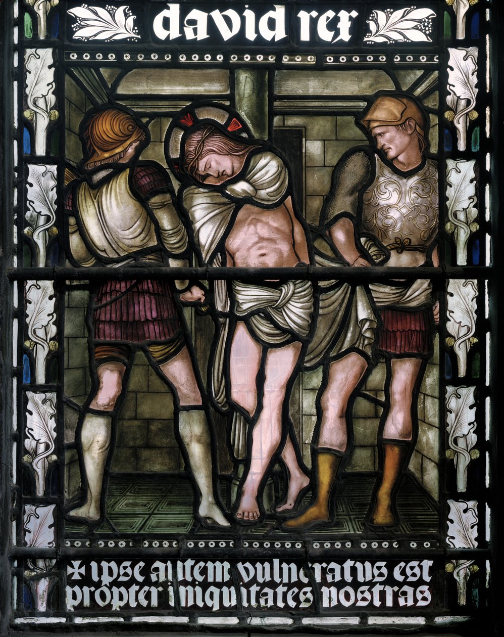 The Flagellation, 1876 (vitray) by Edward Burne Jones