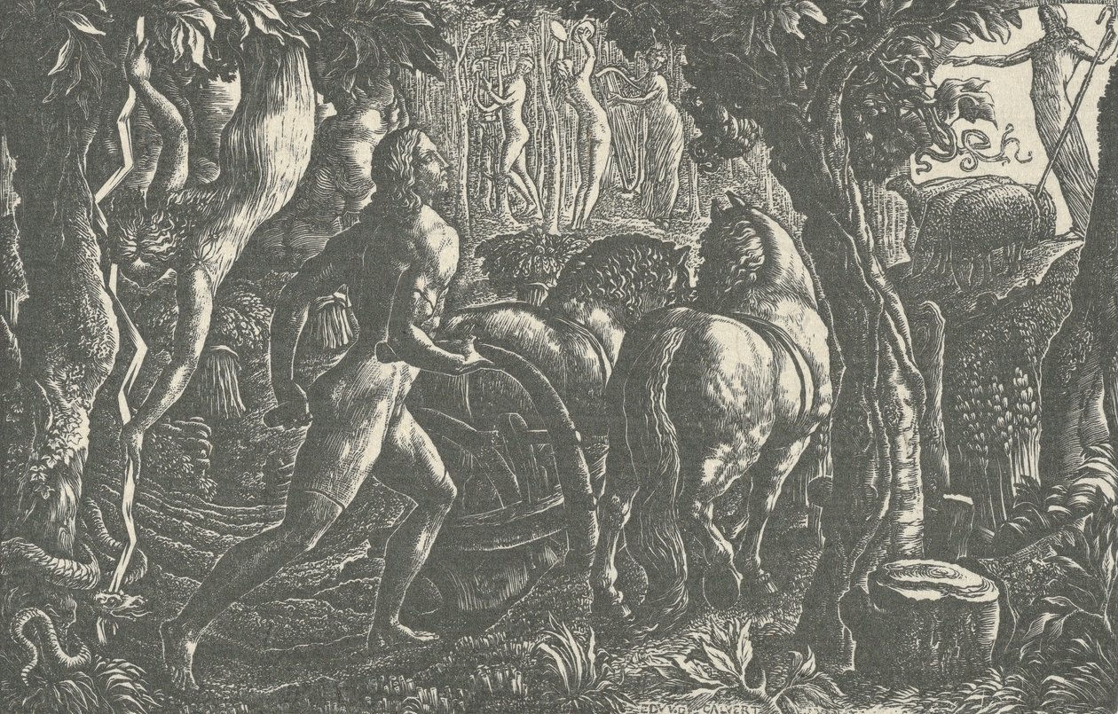 Plowman, 1827. by Edward Calvert
