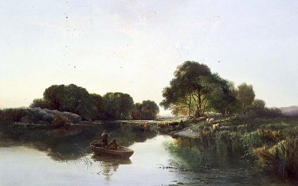 Ormanlık Bir Nehir Manzarası by Edward Charles Williams