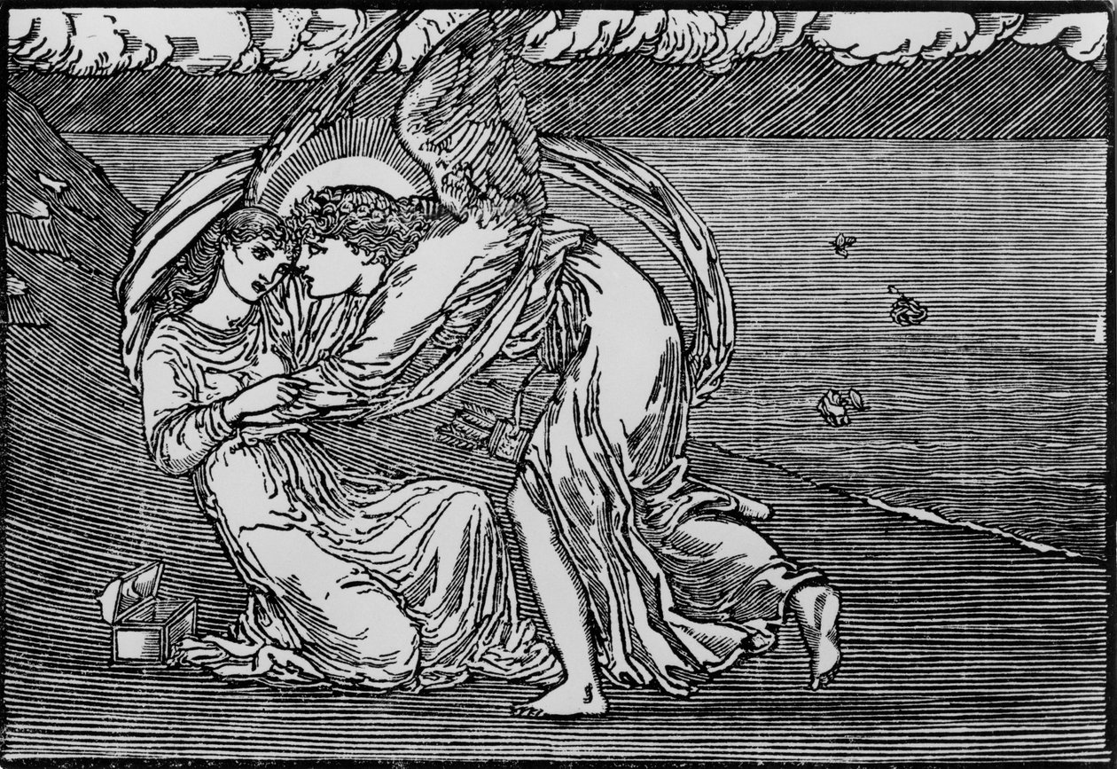 Onu Canlandıran Aşk Tanrısı by Edward Coley (after) Burne Jones