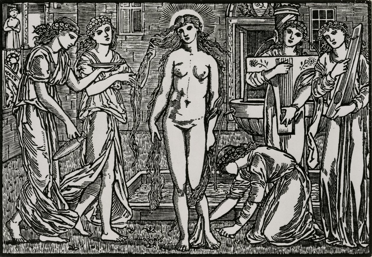 Venüs Mahkemesi by Edward Coley (after) Burne Jones