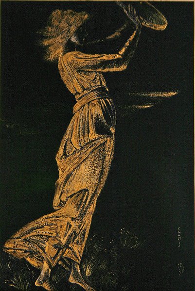 Tefli kız by Edward Coley Burne Jones