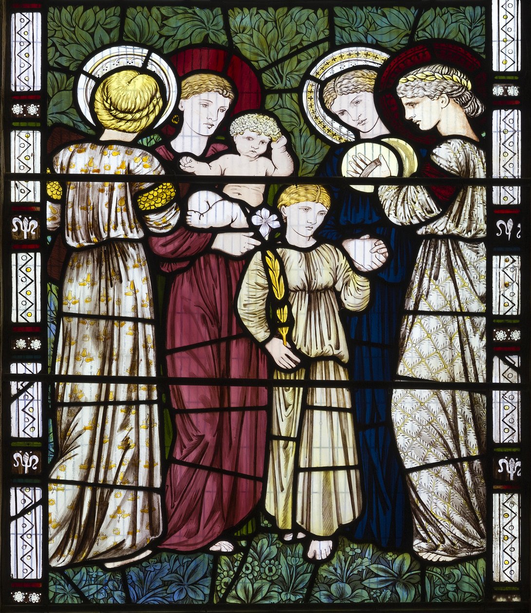Anneler ve Çocuklar, 1865 (vitray) by Edward Burne Jones